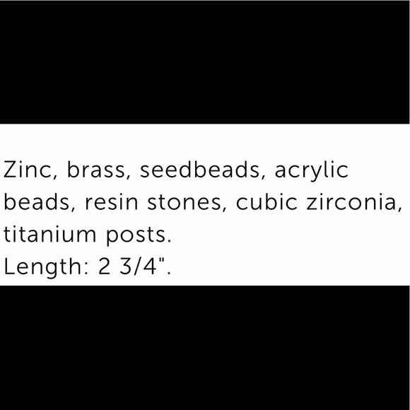 J CREW BEAUTIFUL BEADED  EARRINGS W/CUBIC ZIRCONIA - Picture 3 of 3